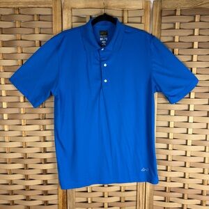 Greg Norman Play Dry Vibrant Royal Blue Polo Golf Shirt Dri Fit Size Medium